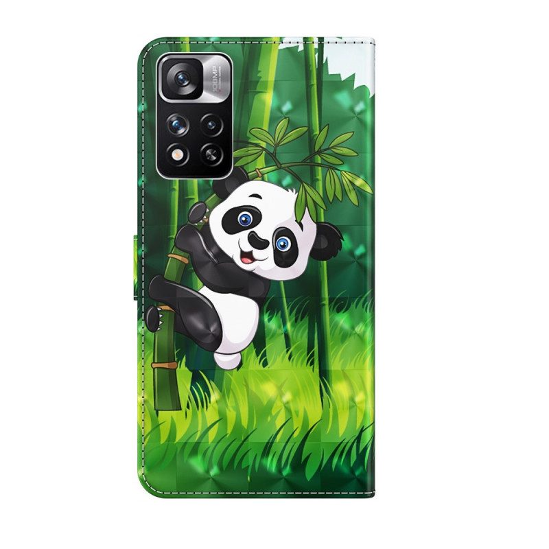 Läderfodral För Xiaomi Redmi Note 11 Pro Plus 5G Panda 3d