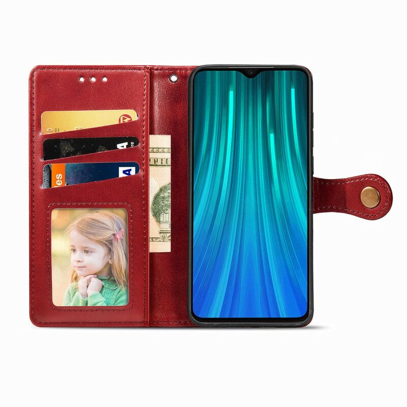 Läderfodral För Xiaomi Redmi Note 8 Pro Faux Läder Och Vintagelås