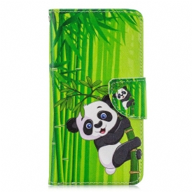 Läderfodral För Xiaomi Redmi Note 8 Pro Panda Och Bambu