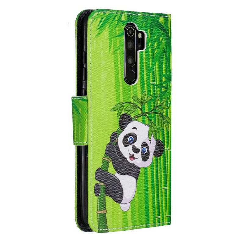 Läderfodral För Xiaomi Redmi Note 8 Pro Panda Och Bambu