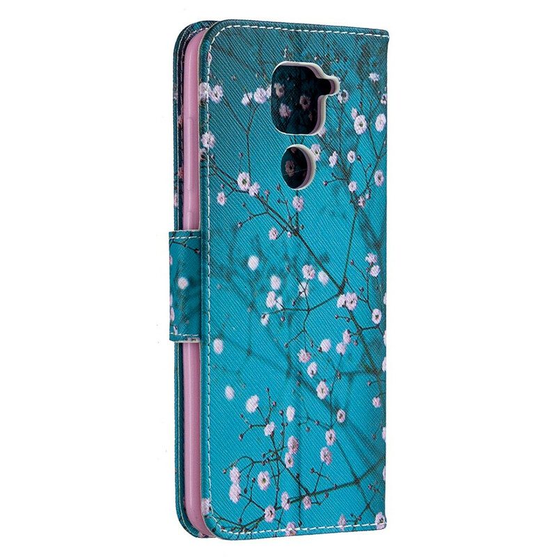 Läderfodral För Xiaomi Redmi Note 9 Blommande Träd