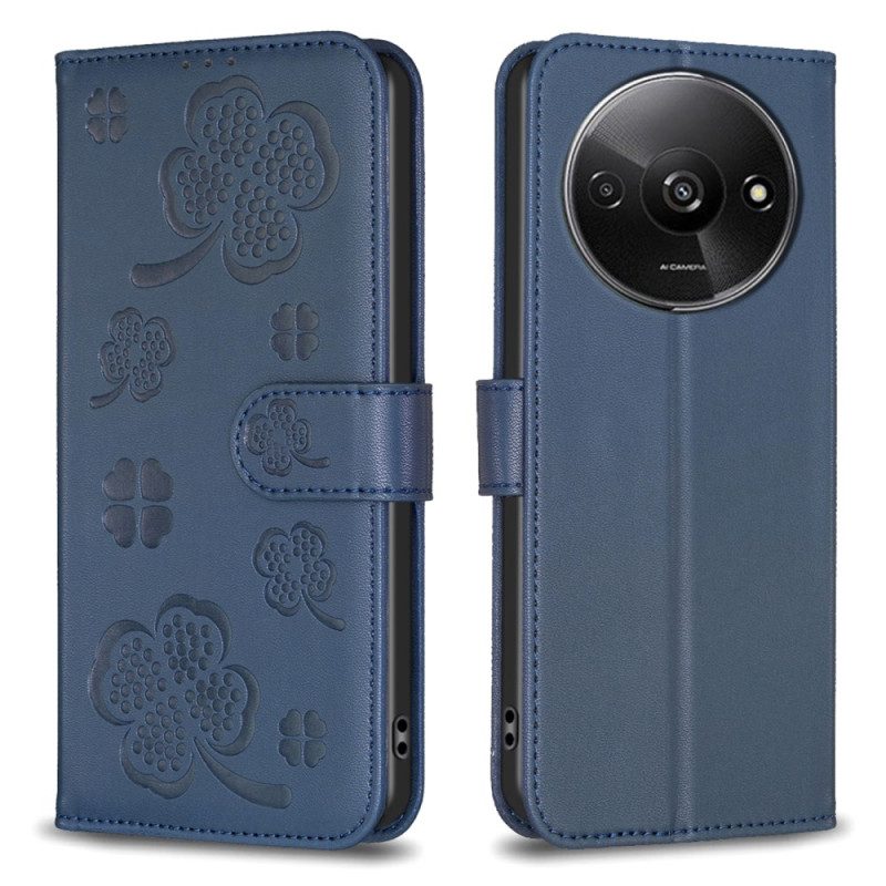 Läderfodral Poco C61 Telefonfodral Klöver