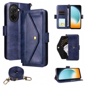 Läderfodral Poco C71 Telefonfodral Axelrem