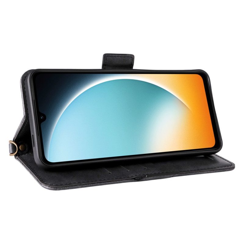 Läderfodral Poco C71 Telefonfodral Axelrem