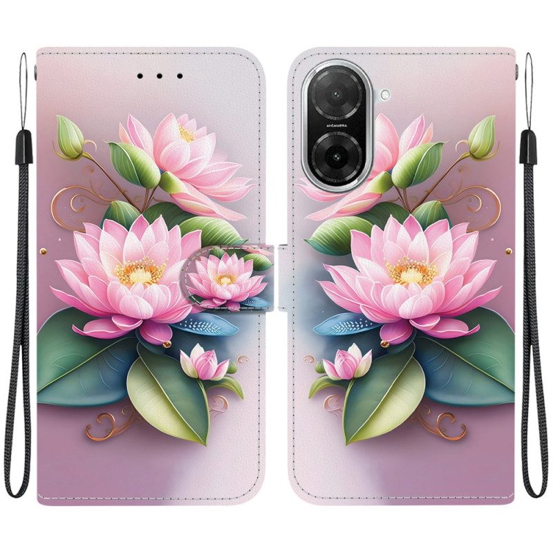 Läderfodral Poco C71 Telefonfodral Lotusblomma