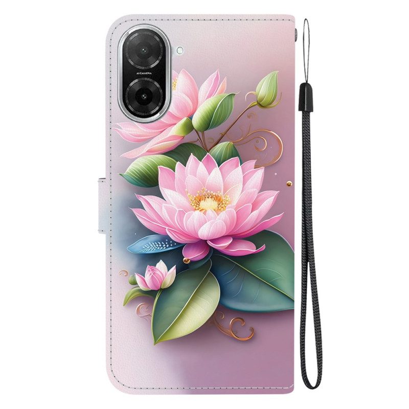 Läderfodral Poco C71 Telefonfodral Lotusblomma