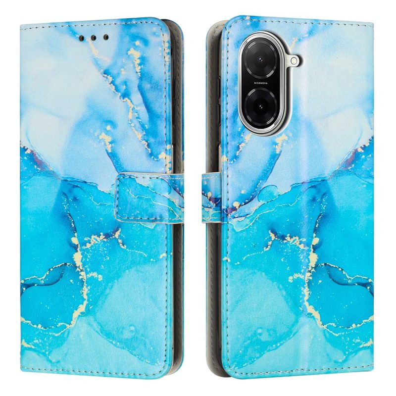Läderfodral Poco C71 Telefonfodral Marmordesign