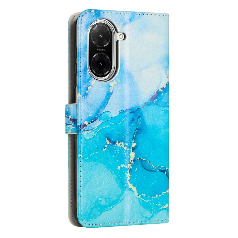 Läderfodral Poco C71 Telefonfodral Marmordesign