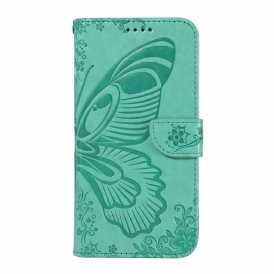 Läderfodral Poco C75 Telefonfodral Grafisk Fjäril