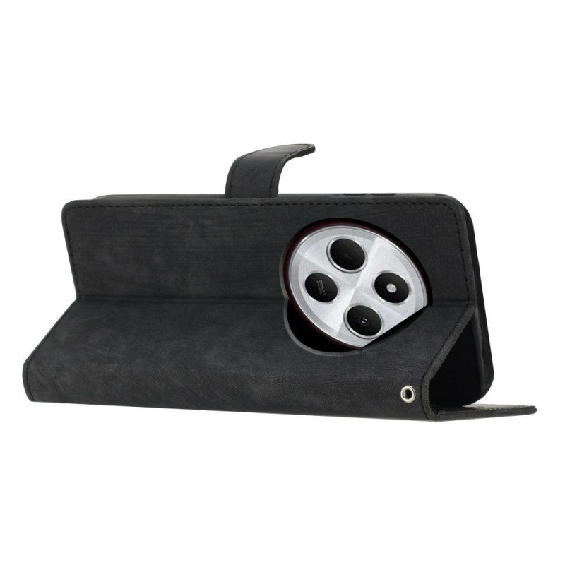 Läderfodral Poco C75 Telefonfodral Mockaeffekt Med Rem