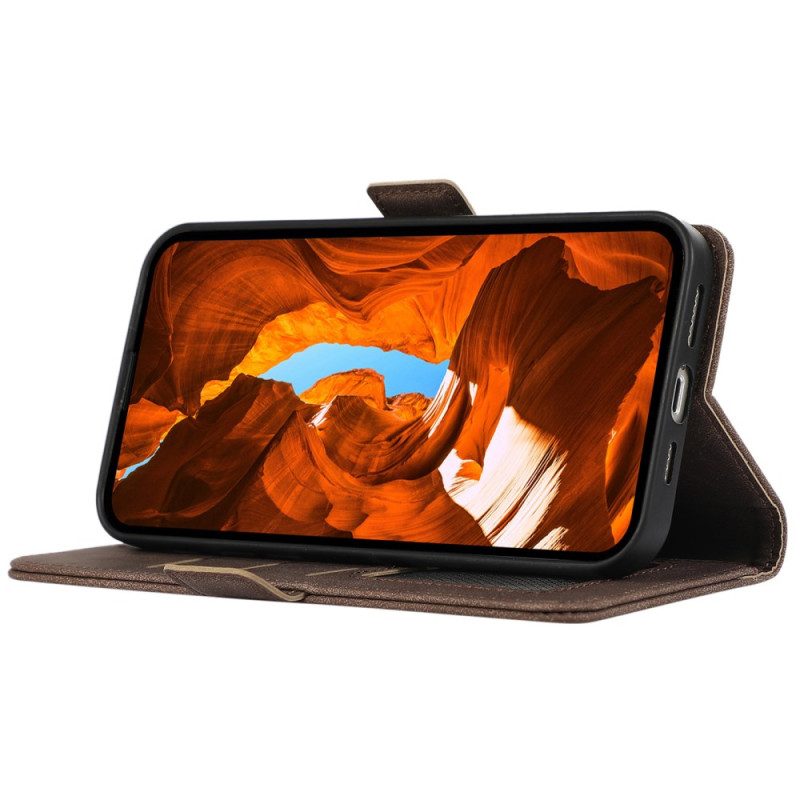 Läderfodral Poco C75 Telefonfodral Vintage Abeel