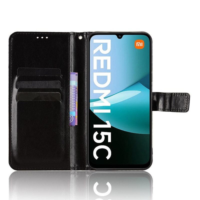 Läderfodral Poco C85 Telefonfodral Flashigt Konstläder