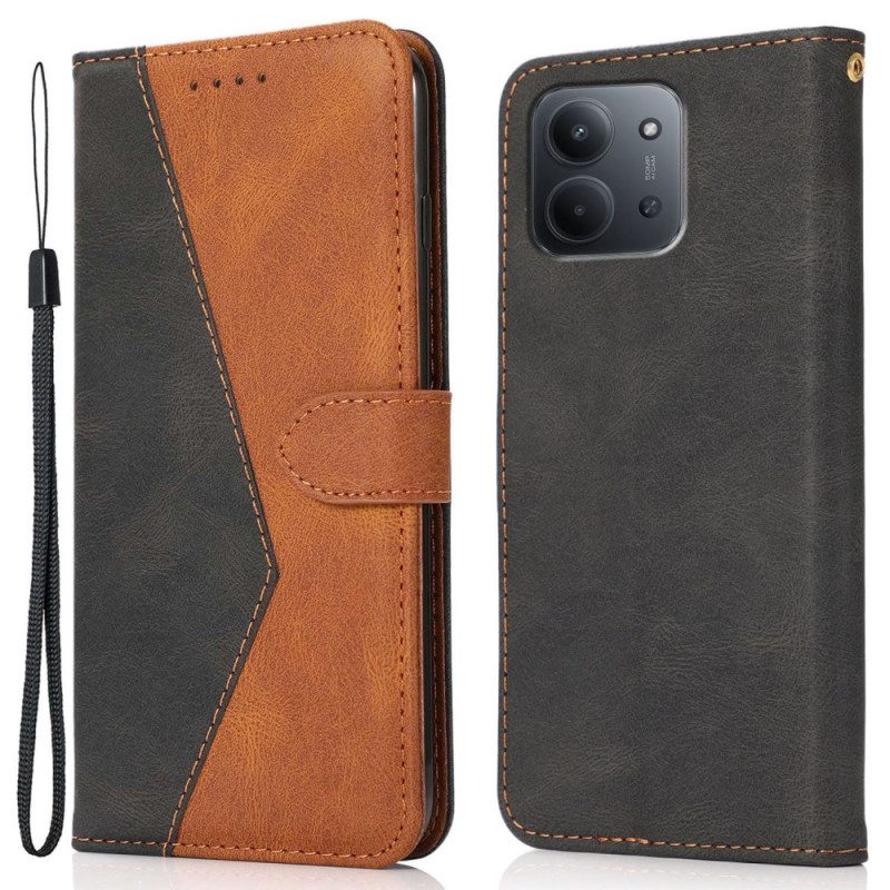 Läderfodral Poco C85 Telefonfodral Tvåfärgad