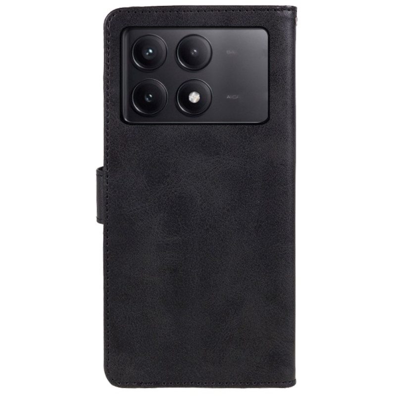Läderfodral Poco X6 Pro 5g Telefonfodral Premium Lanyard