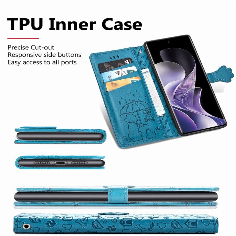 Läderfodral Poco X7 5g Telefonfodral Animerade Djur