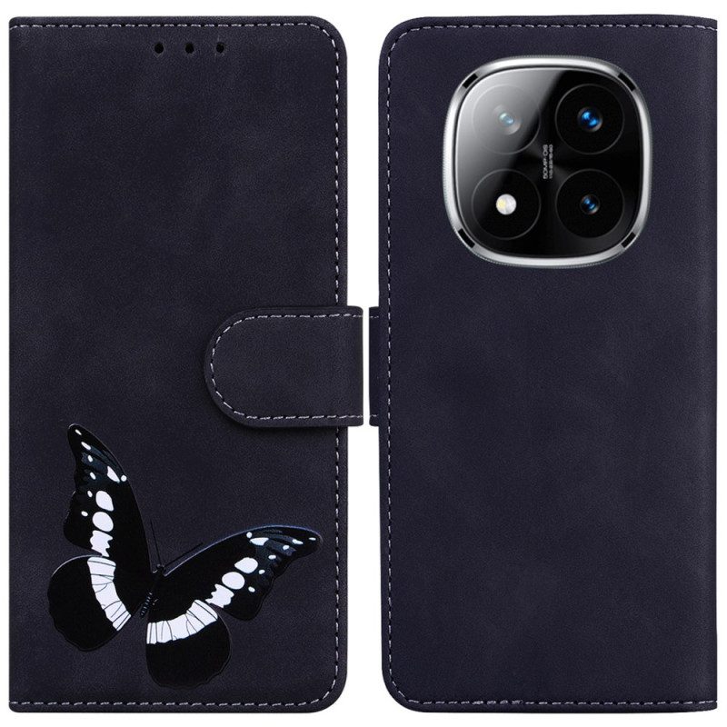 Läderfodral Poco X7 5g Telefonfodral Fjäril