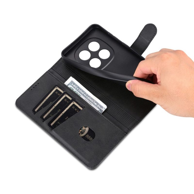 Läderfodral Poco X7 5g Telefonfodral Mockaeffekt Azns