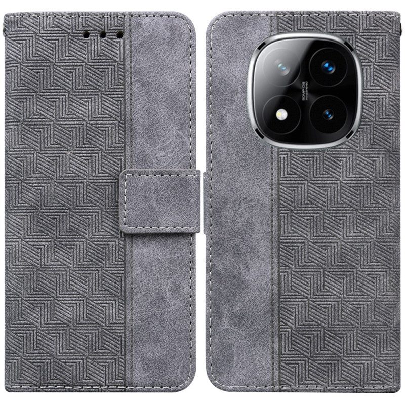 Läderfodral Poco X7 5g Telefonfodral Vävt Mönster