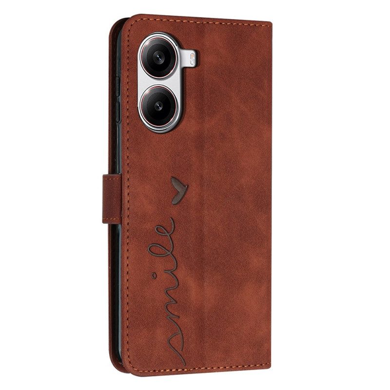 Läderfodral Poco X7 Pro 5g Telefonfodral Leende