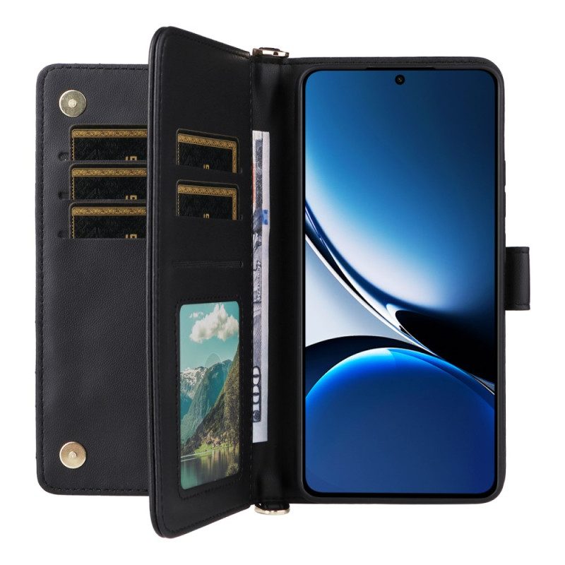 Läderfodral Poco X7 Pro 5g Telefonfodral Multifunktionell Quiltad