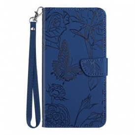 Läderfodral Xiaomi 13 Fjärilar Och Linne