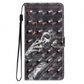 Läderfodral Xiaomi 15 Pro Telefonfodral 3d-rökskelett