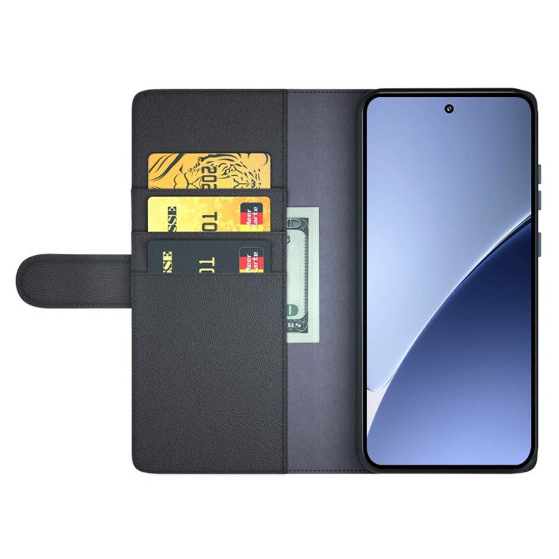 Läderfodral Xiaomi 15 Pro Telefonfodral Äkta Läder