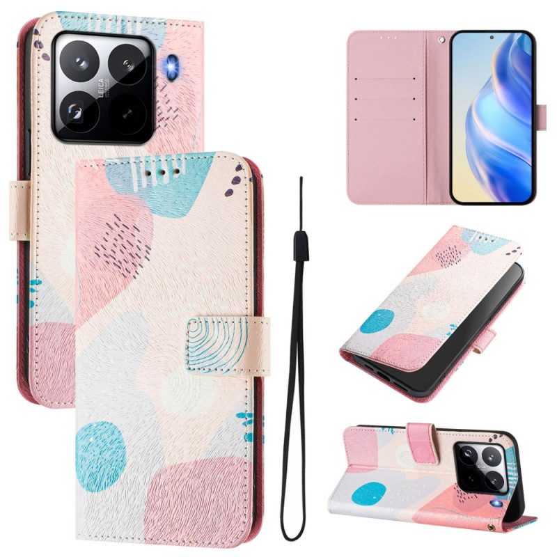 Läderfodral Xiaomi 15 Pro Telefonfodral Graffitimönster