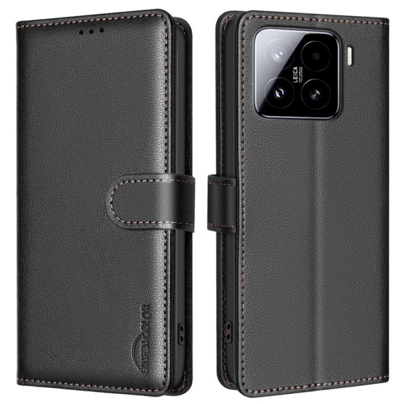 Läderfodral Xiaomi 15 Pro Telefonfodral Klassisk Binfen Färg
