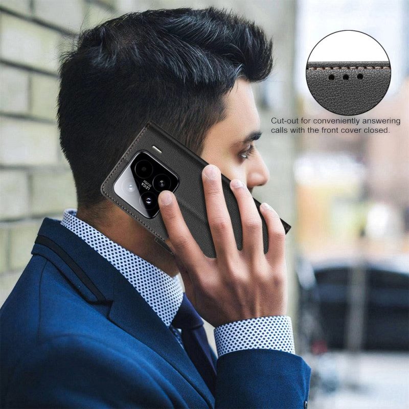 Läderfodral Xiaomi 15 Pro Telefonfodral Klassisk Binfen Färg