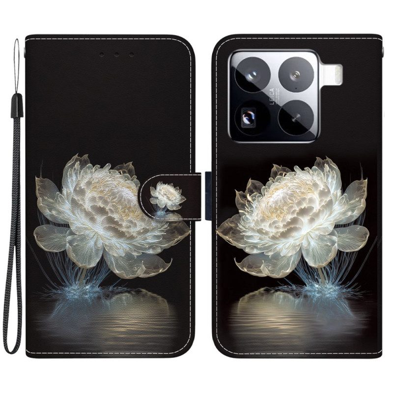 Läderfodral Xiaomi 15 Pro Telefonfodral Kristallpion