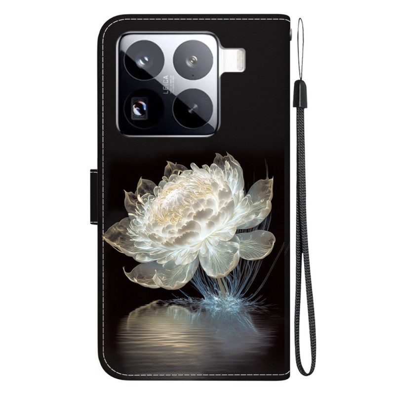 Läderfodral Xiaomi 15 Pro Telefonfodral Kristallpion