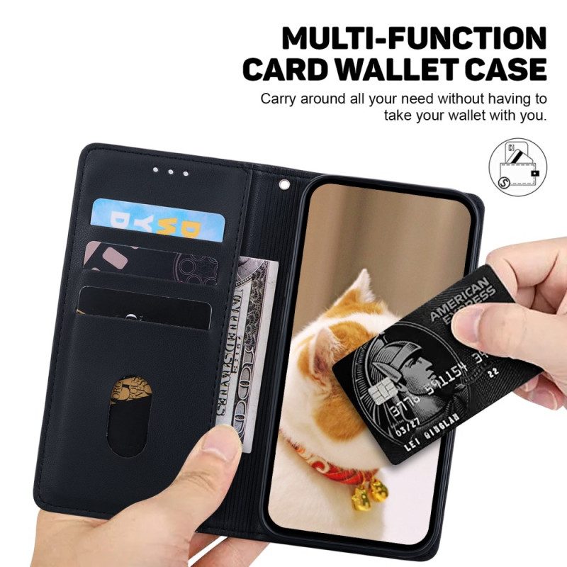 Läderfodral Xiaomi 15 Pro Telefonfodral Rfid-blockerande Kattmotiv