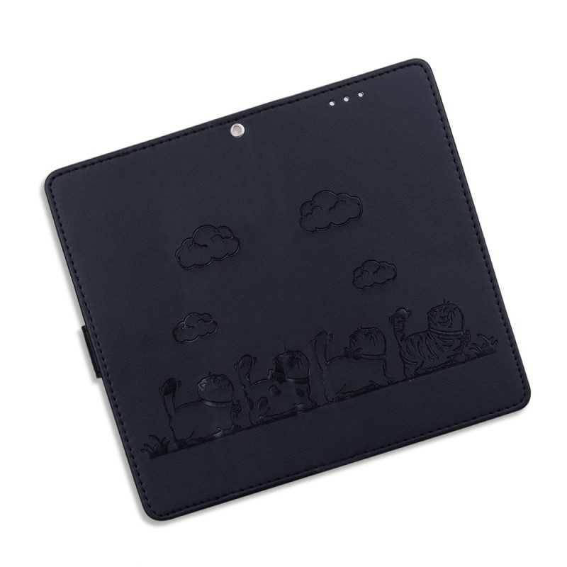 Läderfodral Xiaomi 15 Pro Telefonfodral Rfid-blockerande Kattmotiv