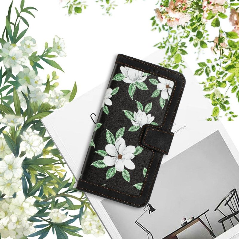 Läderfodral Xiaomi 15 Telefonfodral Blommig Plånbok