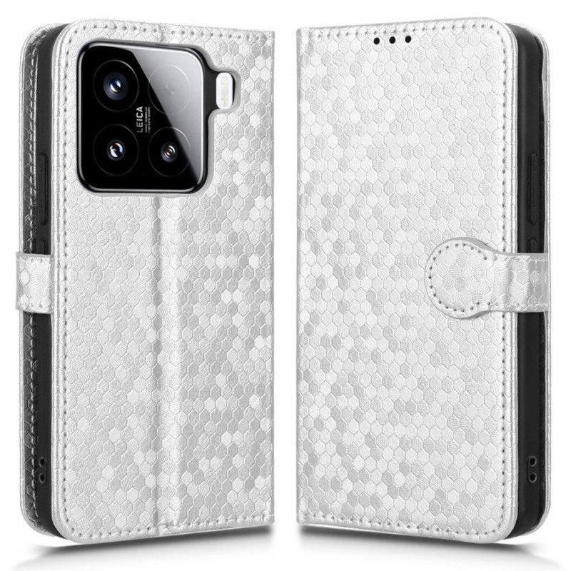 Läderfodral Xiaomi 15 Telefonfodral Glänsande Prickar
