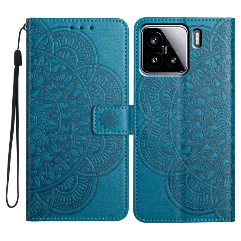 Läderfodral Xiaomi 15 Telefonfodral Mandala Mönster
