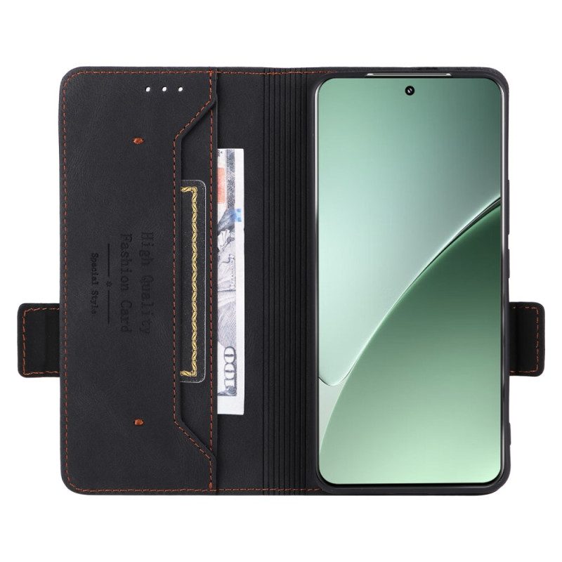 Läderfodral Xiaomi 15 Telefonfodral Plånbok Med Metallisk Dekoration