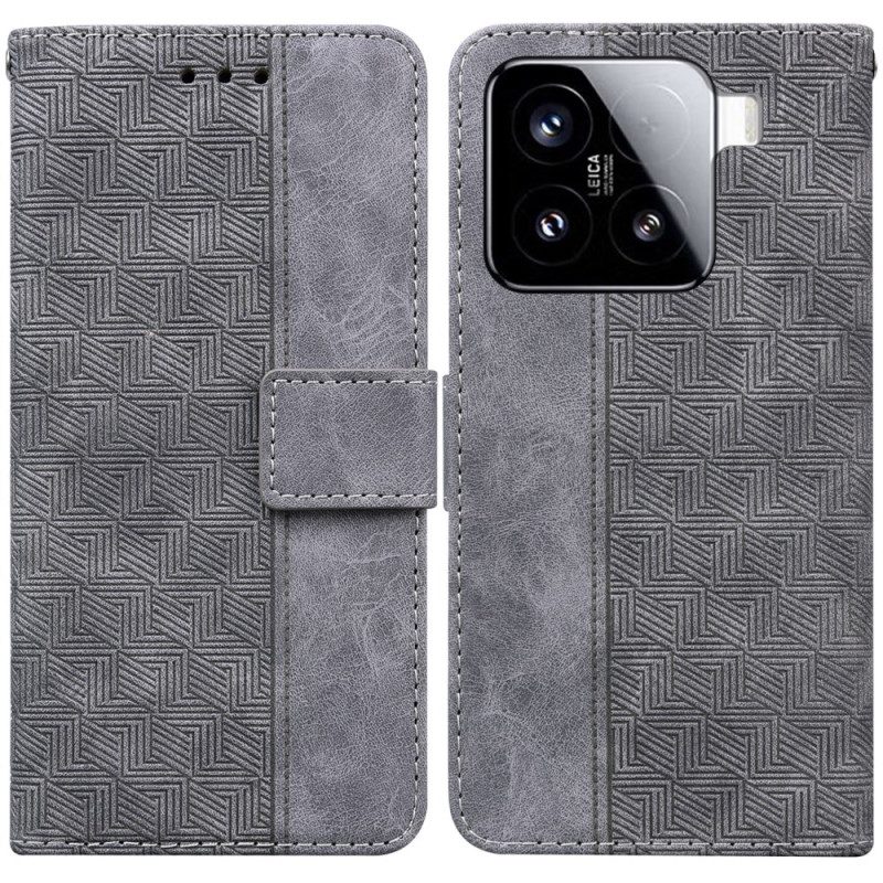 Läderfodral Xiaomi 15 Telefonfodral Vävd Design