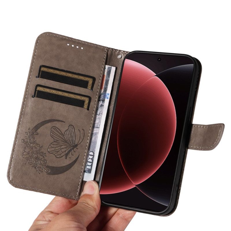 Läderfodral Xiaomi 15 Ultra Telefonfodral Fjärilsdesign