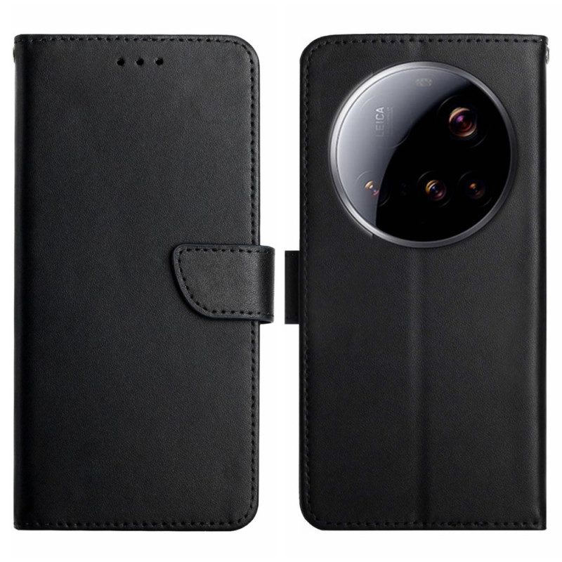 Läderfodral Xiaomi 15 Ultra Telefonfodral Nappaläder