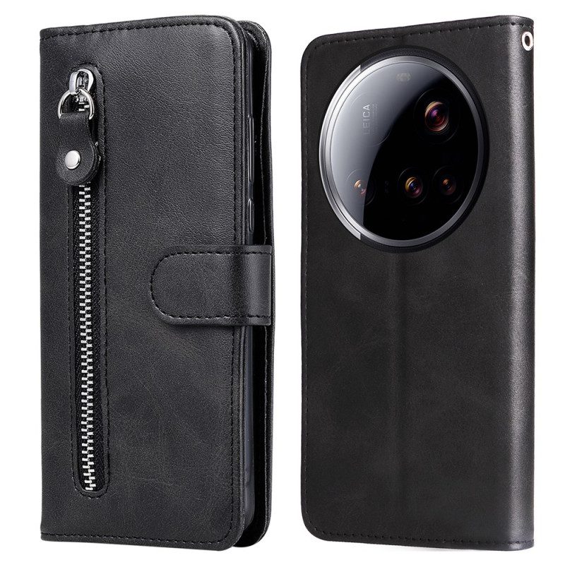 Läderfodral Xiaomi 15 Ultra Telefonfodral Plånbok Med Dragkedja