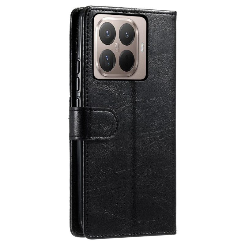Läderfodral Xiaomi 15t Pro Telefonfodral 6 Kortfack Och Snodd