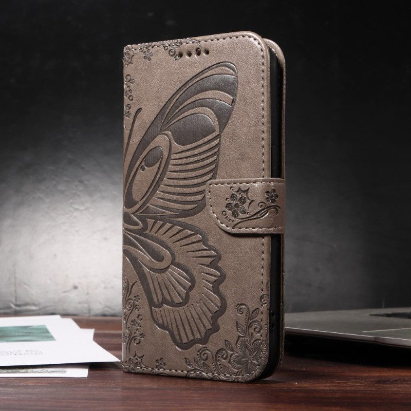 Läderfodral Xiaomi 15t Pro Telefonfodral Grafisk Fjäril