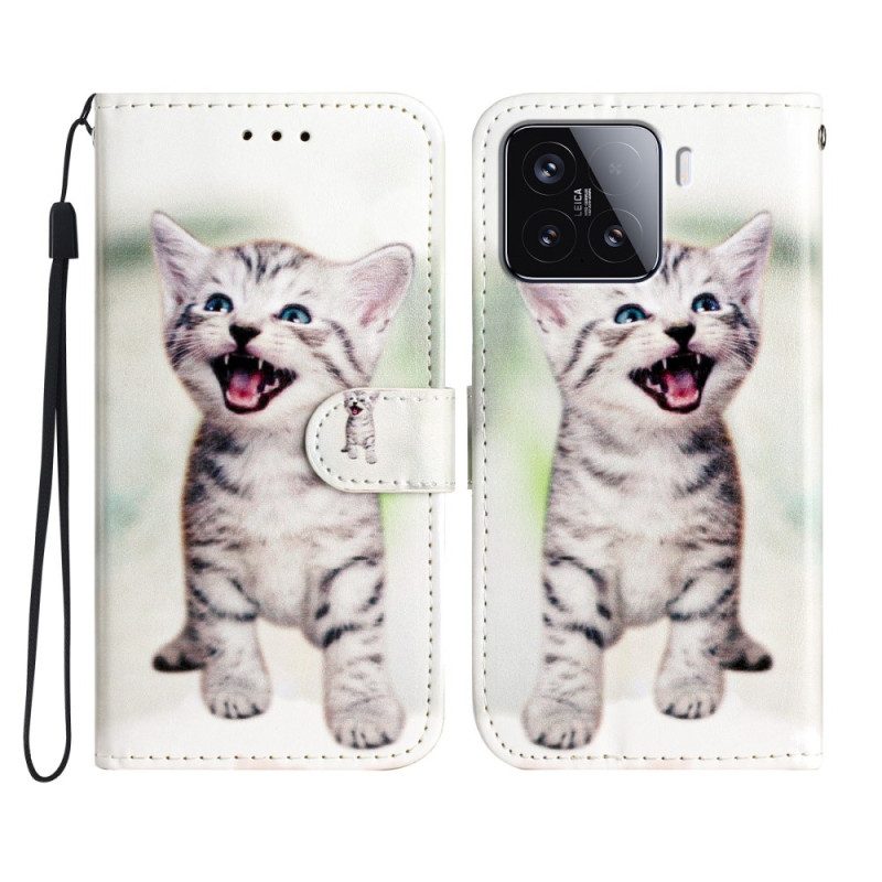Läderfodral Xiaomi 15t Pro Telefonfodral Kattunge