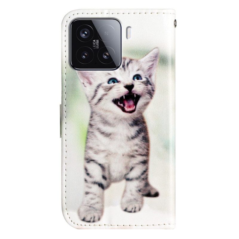 Läderfodral Xiaomi 15t Pro Telefonfodral Kattunge