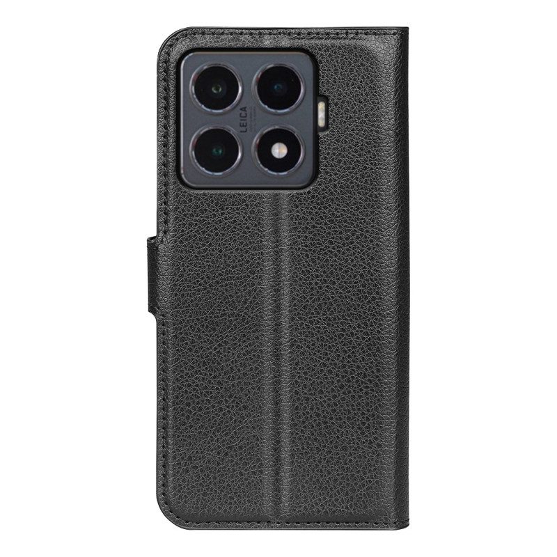 Läderfodral Xiaomi 15t Pro Telefonfodral Litchi-konstläder