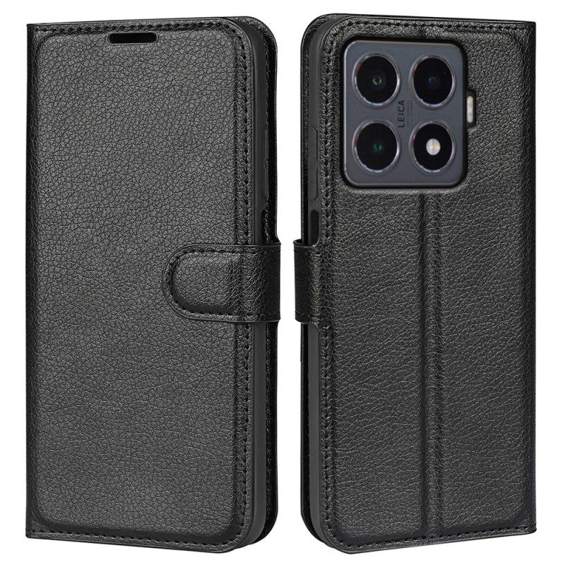 Läderfodral Xiaomi 15t Pro Telefonfodral Litchi-konstläder