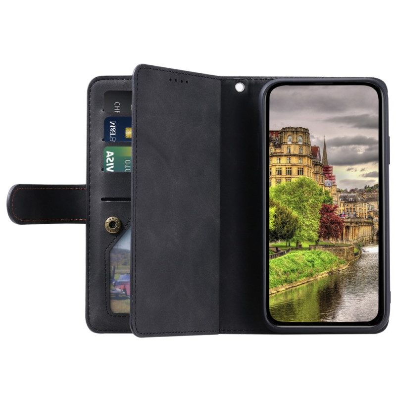 Läderfodral Xiaomi 15t Pro Telefonfodral Plånbok Med 9 Kortfack