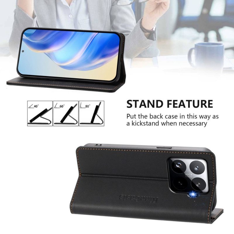 Läderfodral Xiaomi 15t Pro Telefonfodral Rfid-skydd